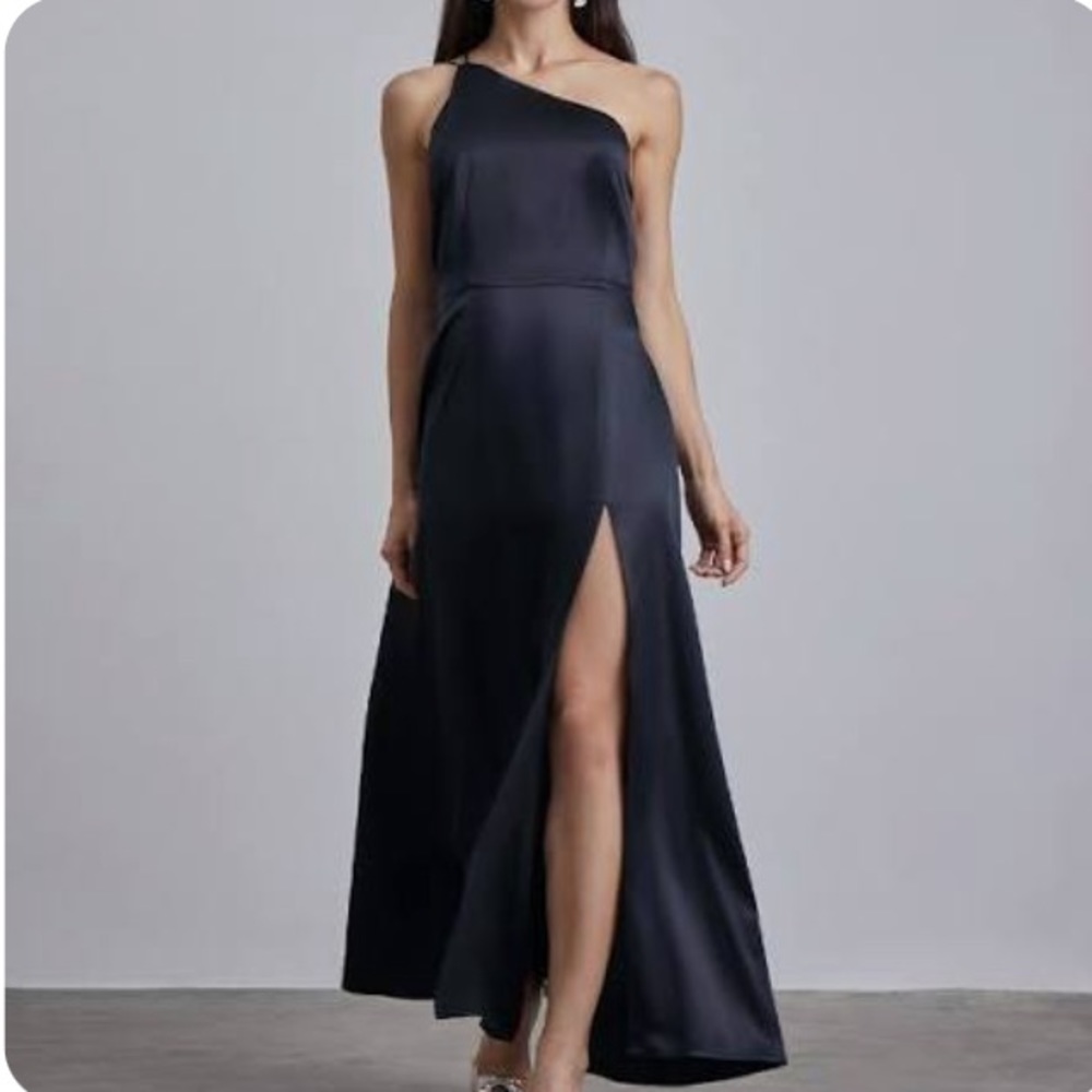 Silk Maison One Shoulder Midi Dress